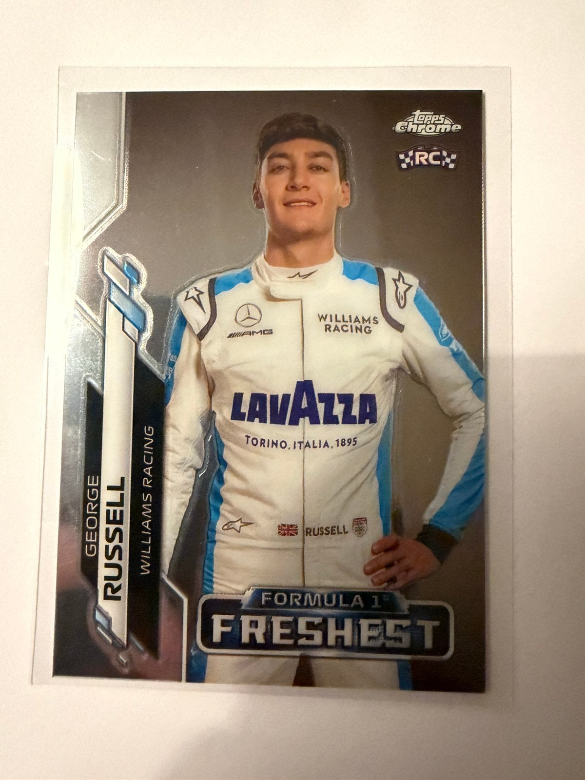Topps F1 2020 Chrome George Russell RC, Verzamelen, Ophalen of Verzenden, Zo goed als nieuw, Formule 1