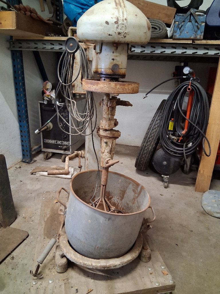 antiek bakkerij kluts/roermachine, Ophalen