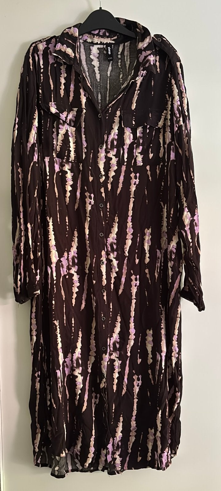 Jurk shoeby XXL zwart met print, Zwart, Maat 46/48 (XL) of groter, Ophalen of Verzenden, Zo goed als nieuw