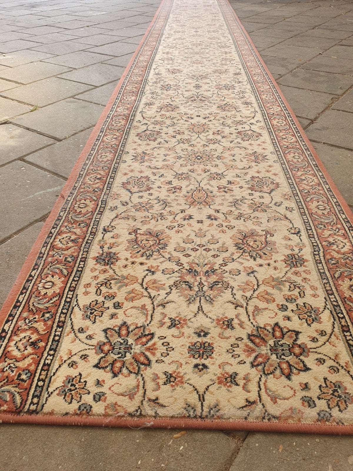 vintage perzische loper 445x68 cm., Gebruikt, Vintage, 200 cm of meer, Rechthoekig