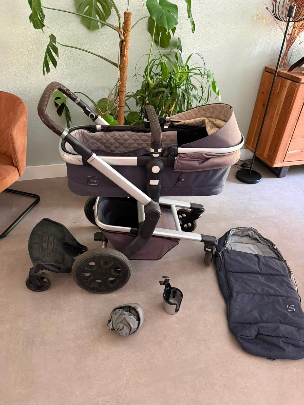 Joolz Day 3 Combiwagen met reiswieg en accessoires, Kinderen en Baby's, Kinderwagens en Combinaties, Gebruikt, Combiwagen, Met reiswieg