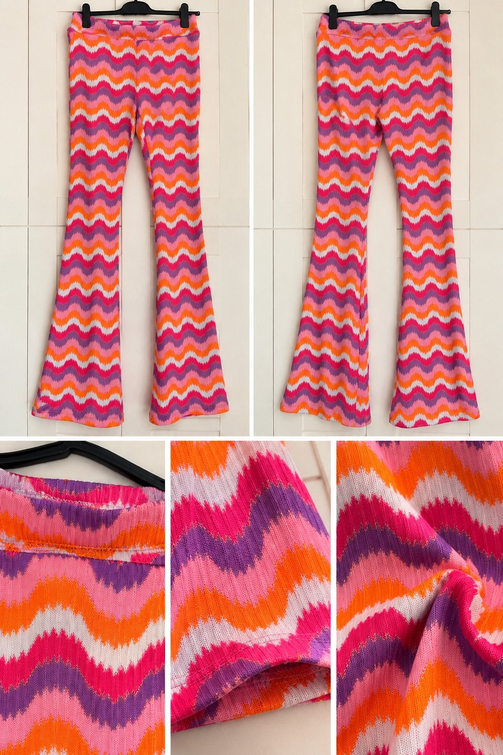 Amy & Ivy Zigzag Flared Broek - Nieuw met kaartje XS, Meerkleurig, Nieuw, Ophalen of Verzenden, Maat 34 (XS) of kleiner