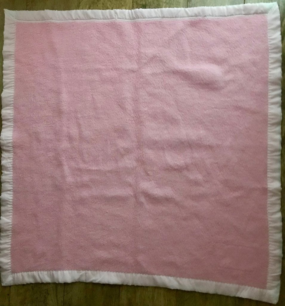 vintage roze baby dekentje, Ophalen of Verzenden, Roze, Deken, Gebruikt