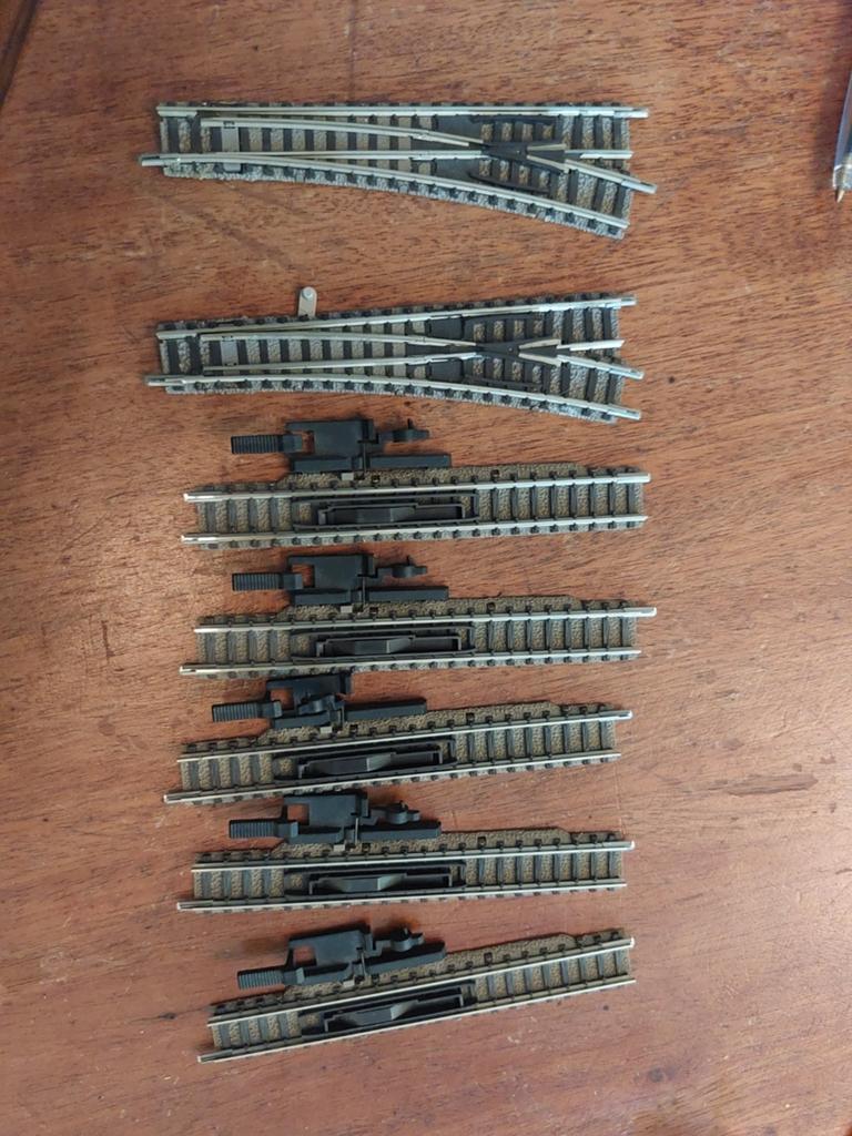 Fleischmann Piccolo Wissels en Ontkoppelrails, Gebruikt, Gelijkstroom, Fleischmann, Rails