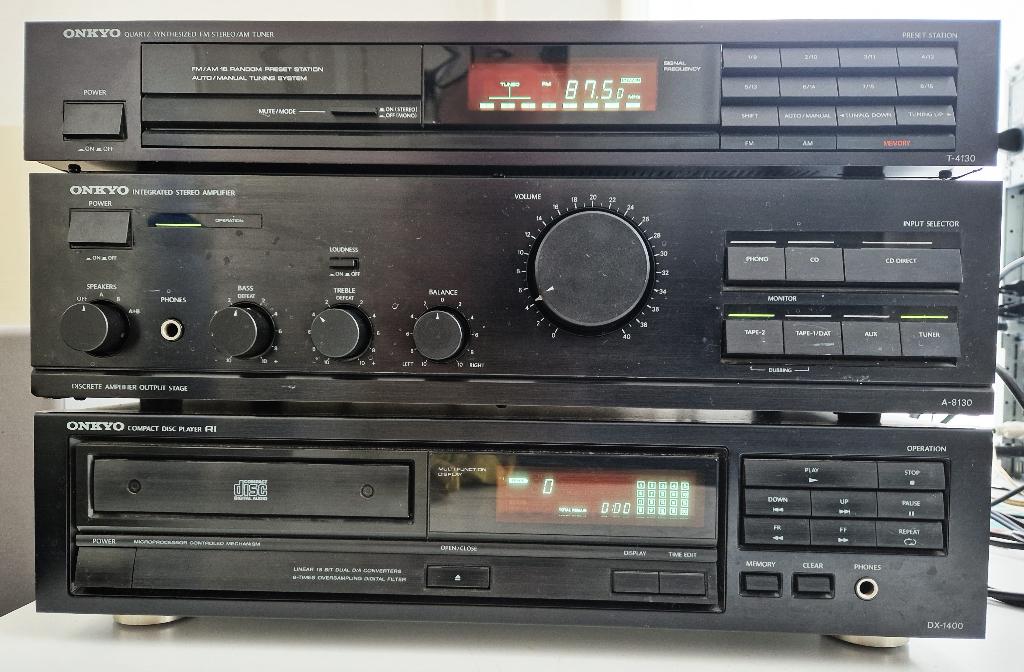 ONKYO Vintage stereo set 43cm, Refurbished, Losse componenten, Tuner of Radio, Ophalen