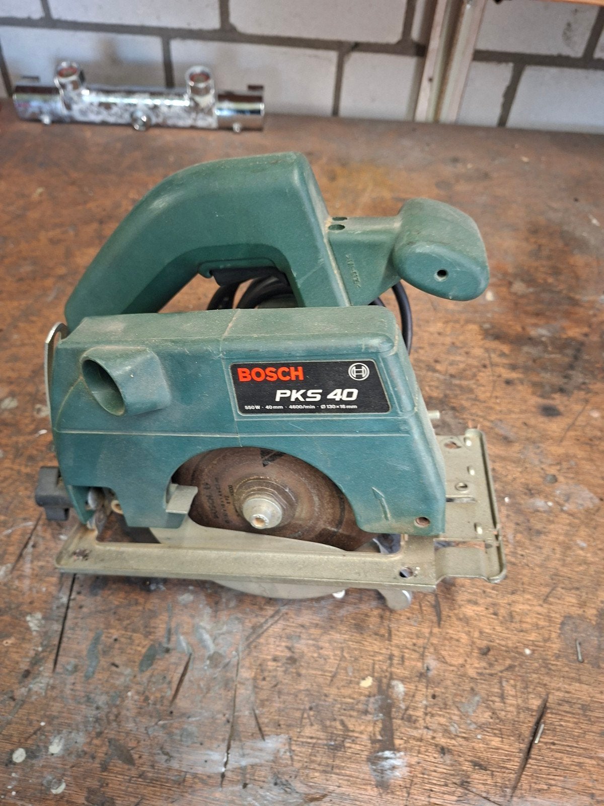 Bosch PKS 40 Cirkelzaag - Gebruikt maar functioneel, Doe-het-zelf en Verbouw, Gebruikt, Cirkelzaag, 600 tot 1200 watt, Ophalen of Verzenden
