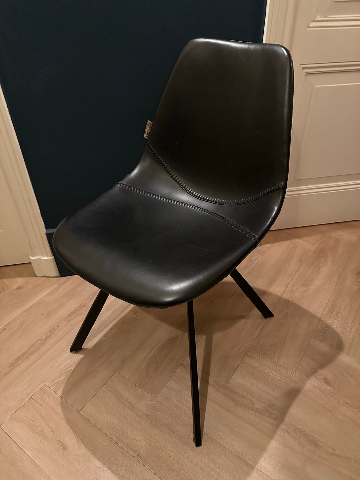 2 Dutchbone Franky stoelen - Zwart, Ophalen, Gebruikt, Twee, Zwart
