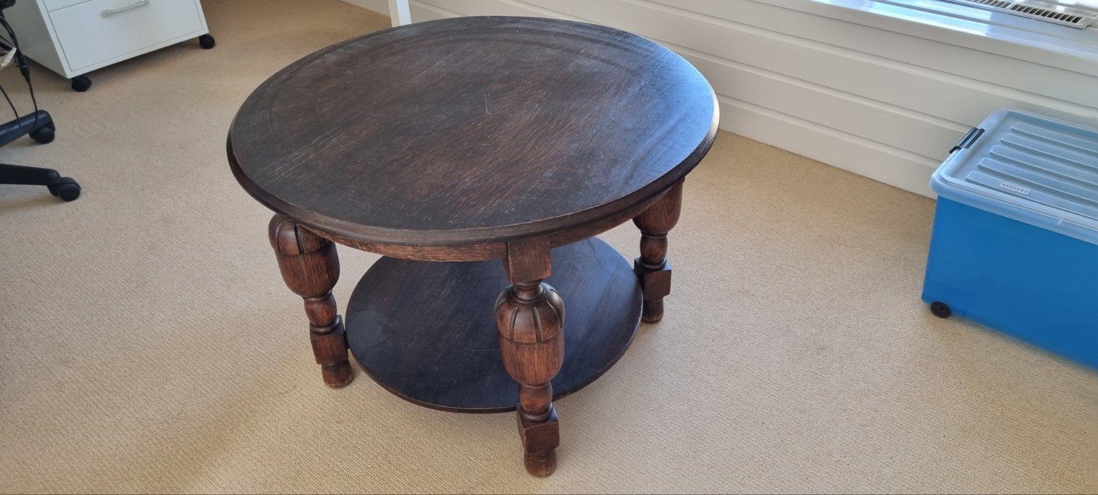 Mooie Vintage Salontafel met onderblad!, Ophalen, Gebruikt, 50 tot 100 cm, 50 tot 100 cm