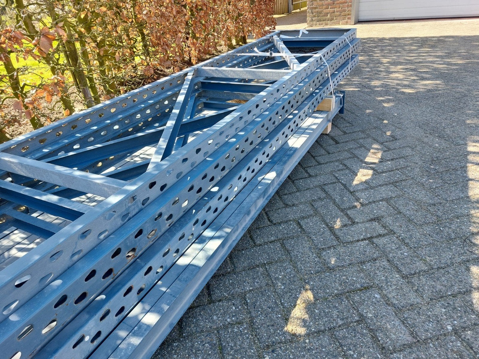 8,5 meter palletstelling , magazijnstelling , stelling, Ophalen