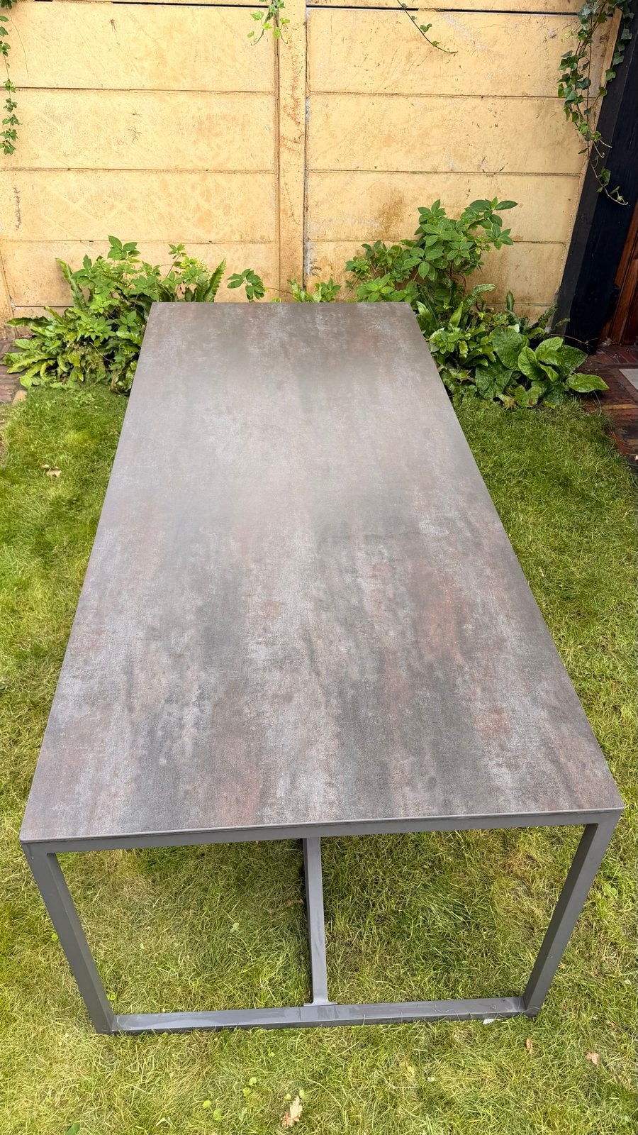 Moderne tuintafel met robuust blad van merk Life Outdoor, Tuin en Terras, Ophalen, Gebruikt, Rechthoekig, Aluminium