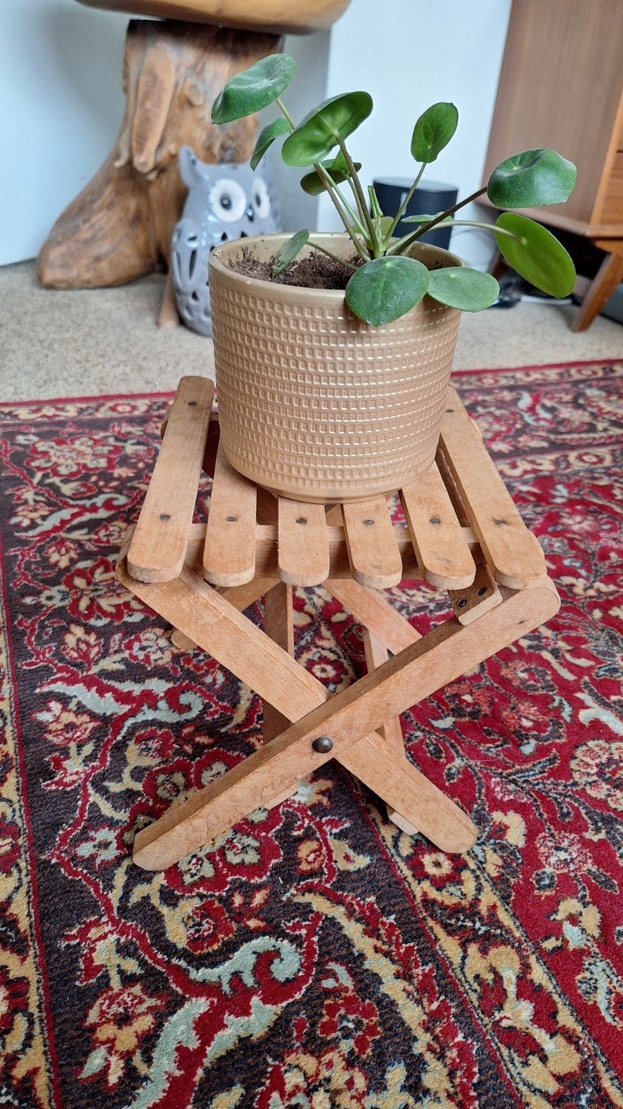 Vintage inklapbaar plantentafeltje, Ophalen of Verzenden
