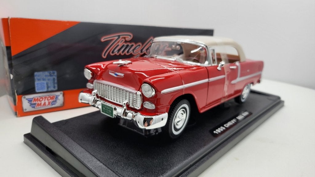 Chevrolet Bel Air Convertible, rood, 1955, Hobby en Vrije tijd, Auto, Motormax, Motormax, Nieuw