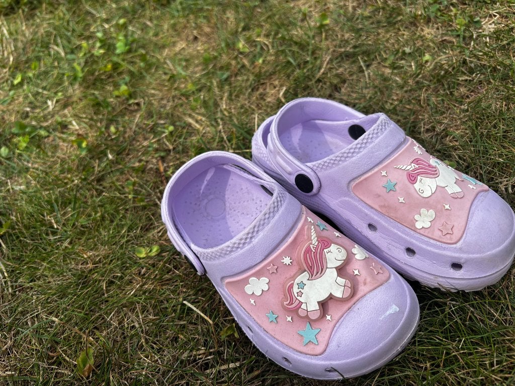 Unicorn klompen/crocs kind, Meisje, Overige typen, Ophalen of Verzenden, Zo goed als nieuw