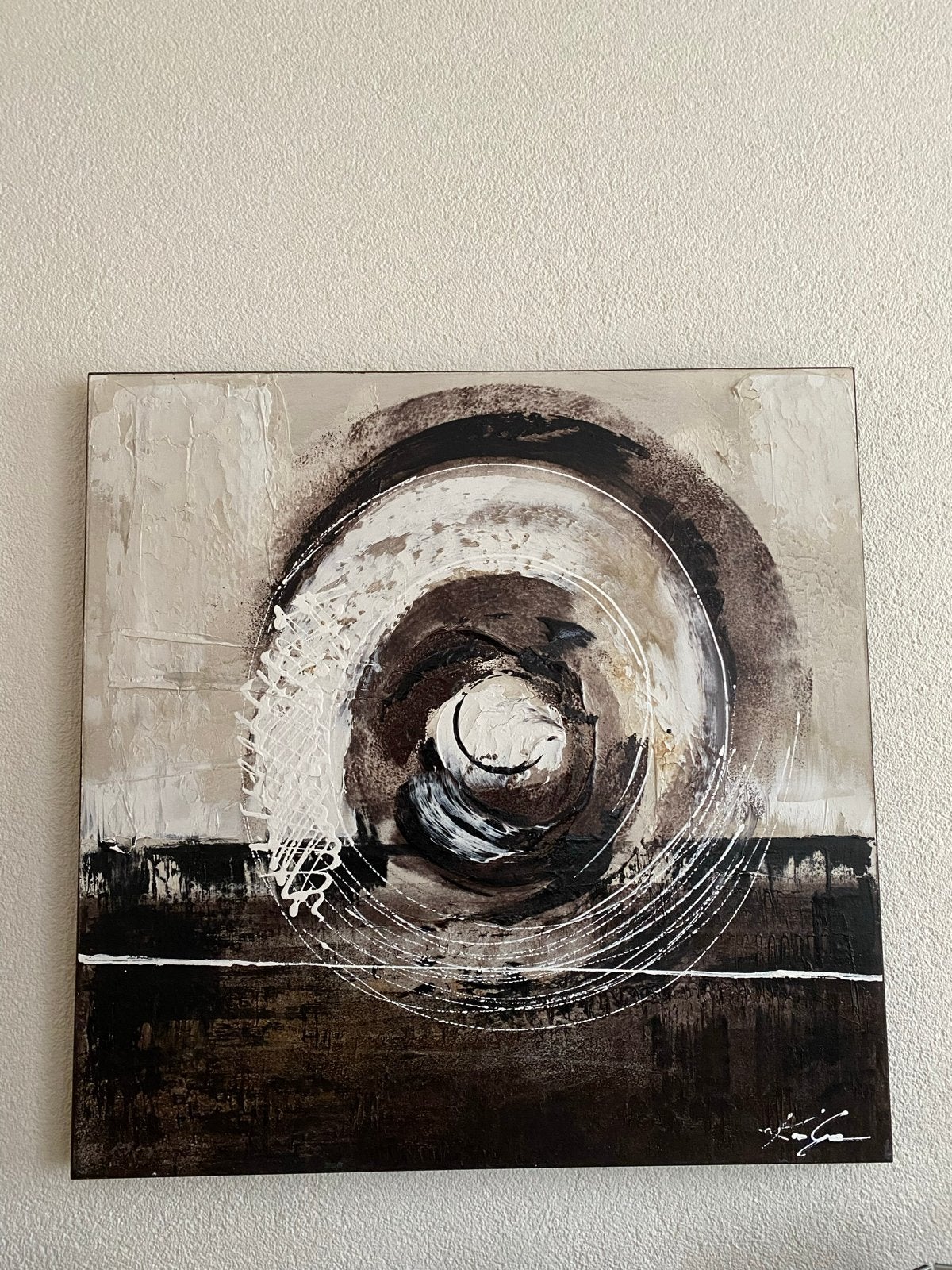Abstract Schilderij op Canvas - 80x80 cm, Antiek en Kunst, Ophalen of Verzenden
