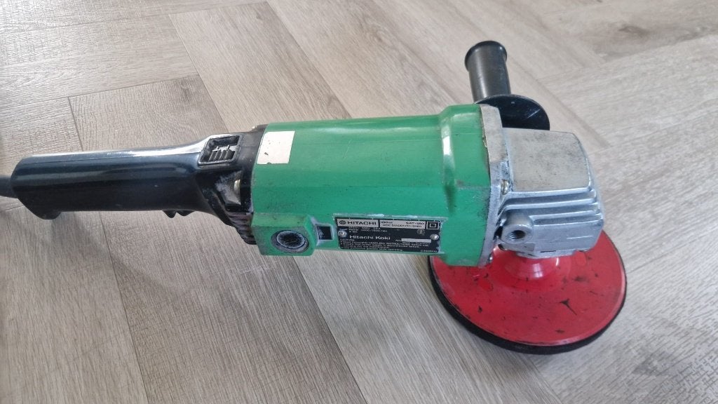 Hitachi SAT 180 Polijst- /schuurmachine met 150 mm 3M schijf, Ophalen of Verzenden, Gebruikt