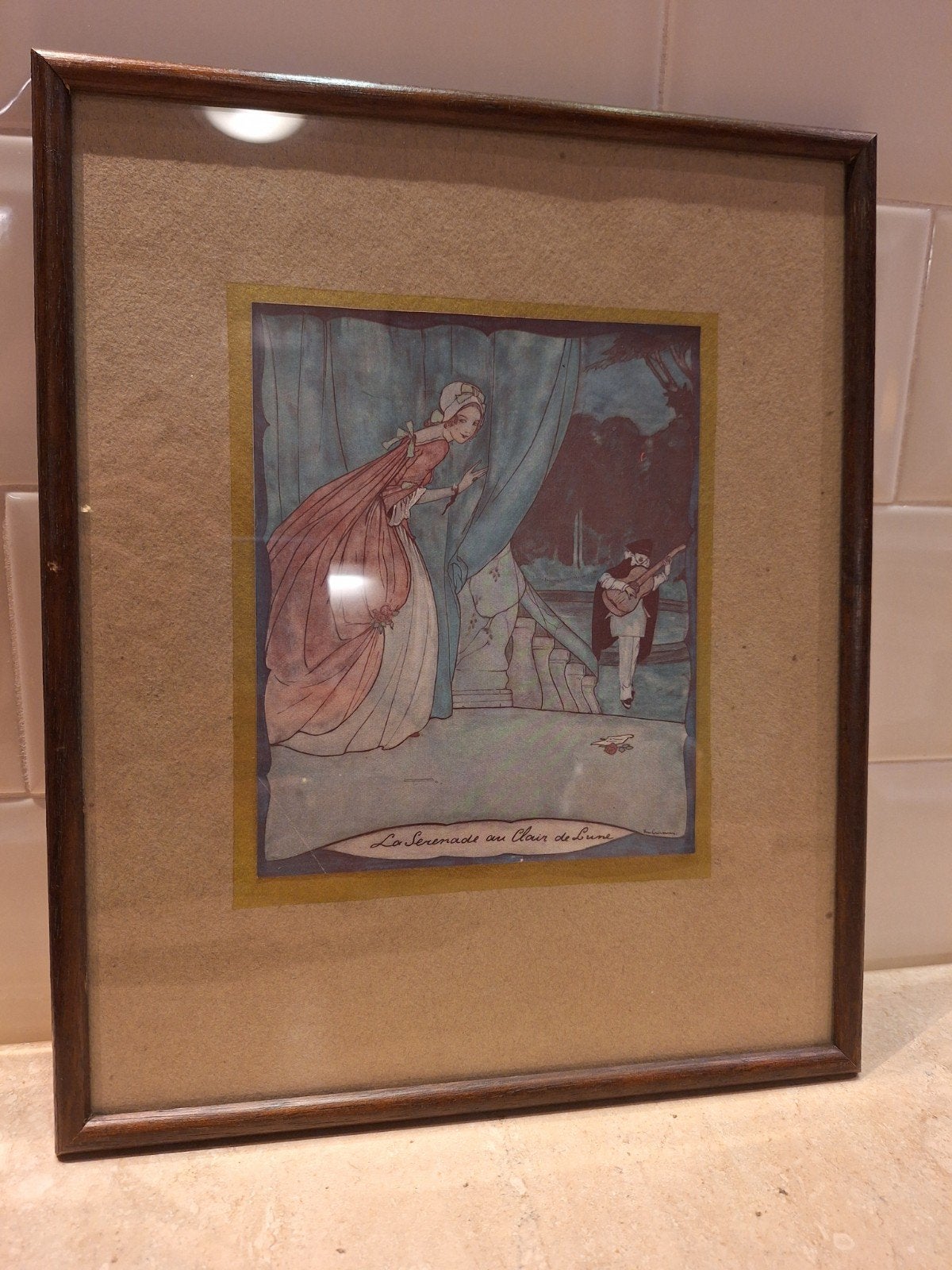Serenade au Clair de Lune - Ingelijste Print, Ophalen of Verzenden, Print, Print/reproductie, Ingelijst