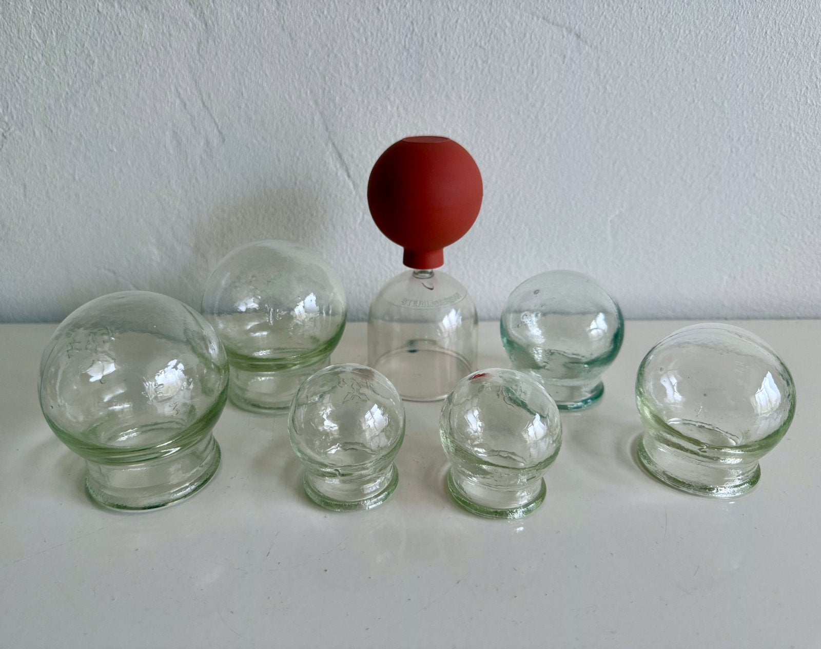 7 cupping glazen, Ophalen of Verzenden, Gebruikt, Overige typen