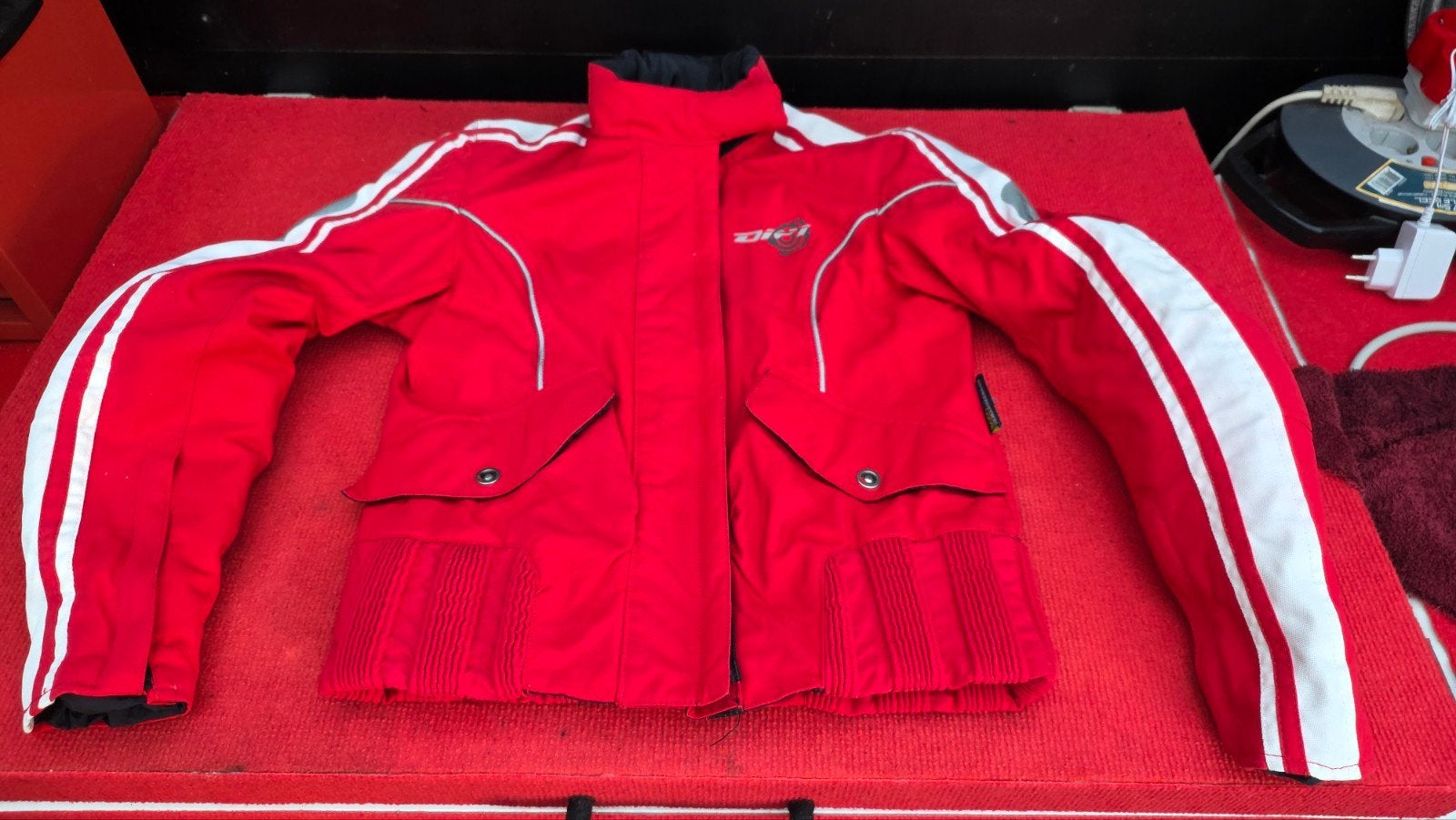 Difi motorjas dames maat 36 rood/wit, Motoren, Kleding | Motorkleding, Ophalen of Verzenden, Tweedehands, Dames, Jas | textiel