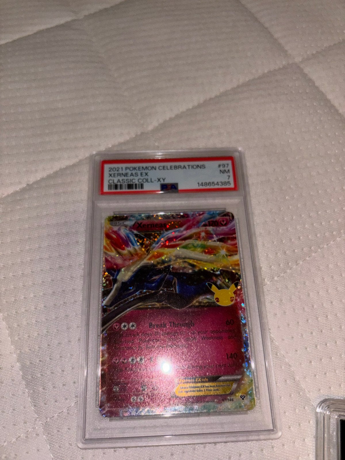 Pokémon Xerneas EX Celebrations PSA 7, Ophalen, Zo goed als nieuw, Losse kaart
