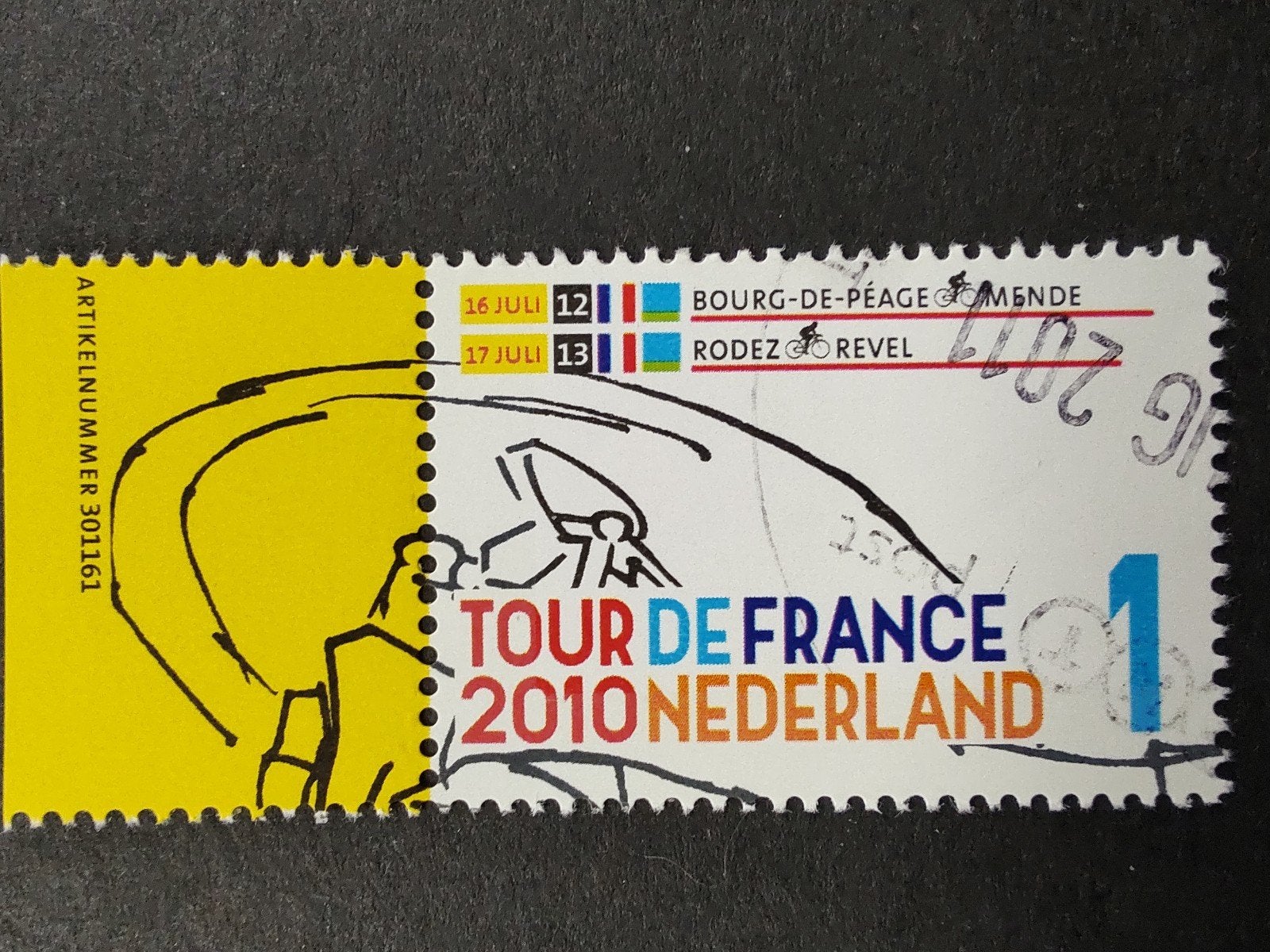 2720 tour de France 1/1 2010, Postzegels en Munten, Ophalen of Verzenden