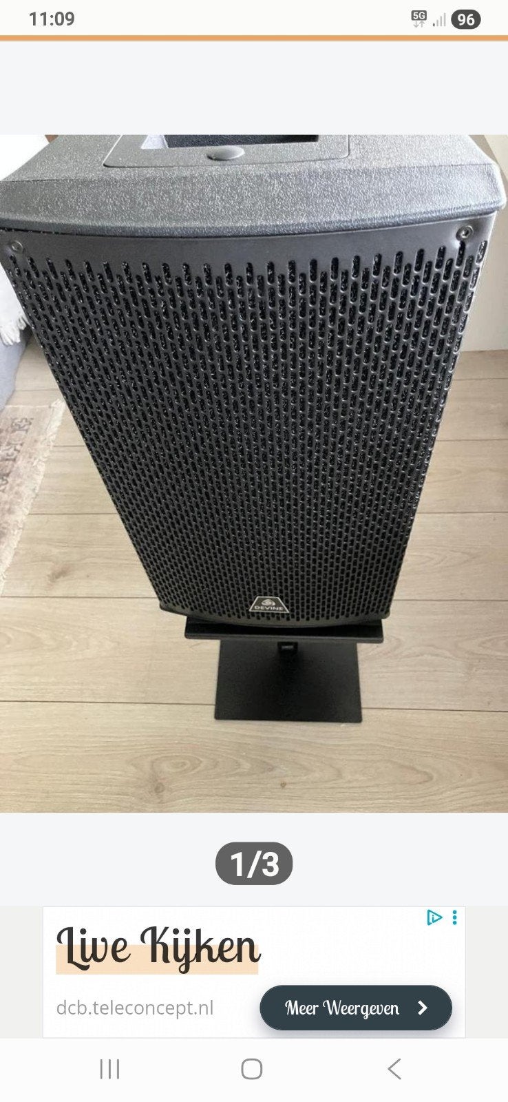 Devine Onyx 8 Passieve Speaker 150 watt