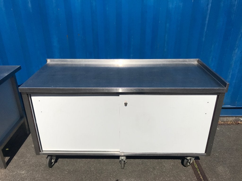 Buitenkeuken unit RVS frame + blad met trespa beplating, Tuin en Terras, Ophalen, Gas