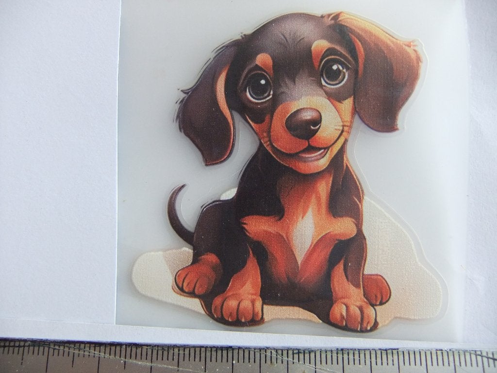 Leuke Teckel Puppy Sticker voor Mokken en Meer, Kunststof, Overige merken, Verzenden, Overige typen