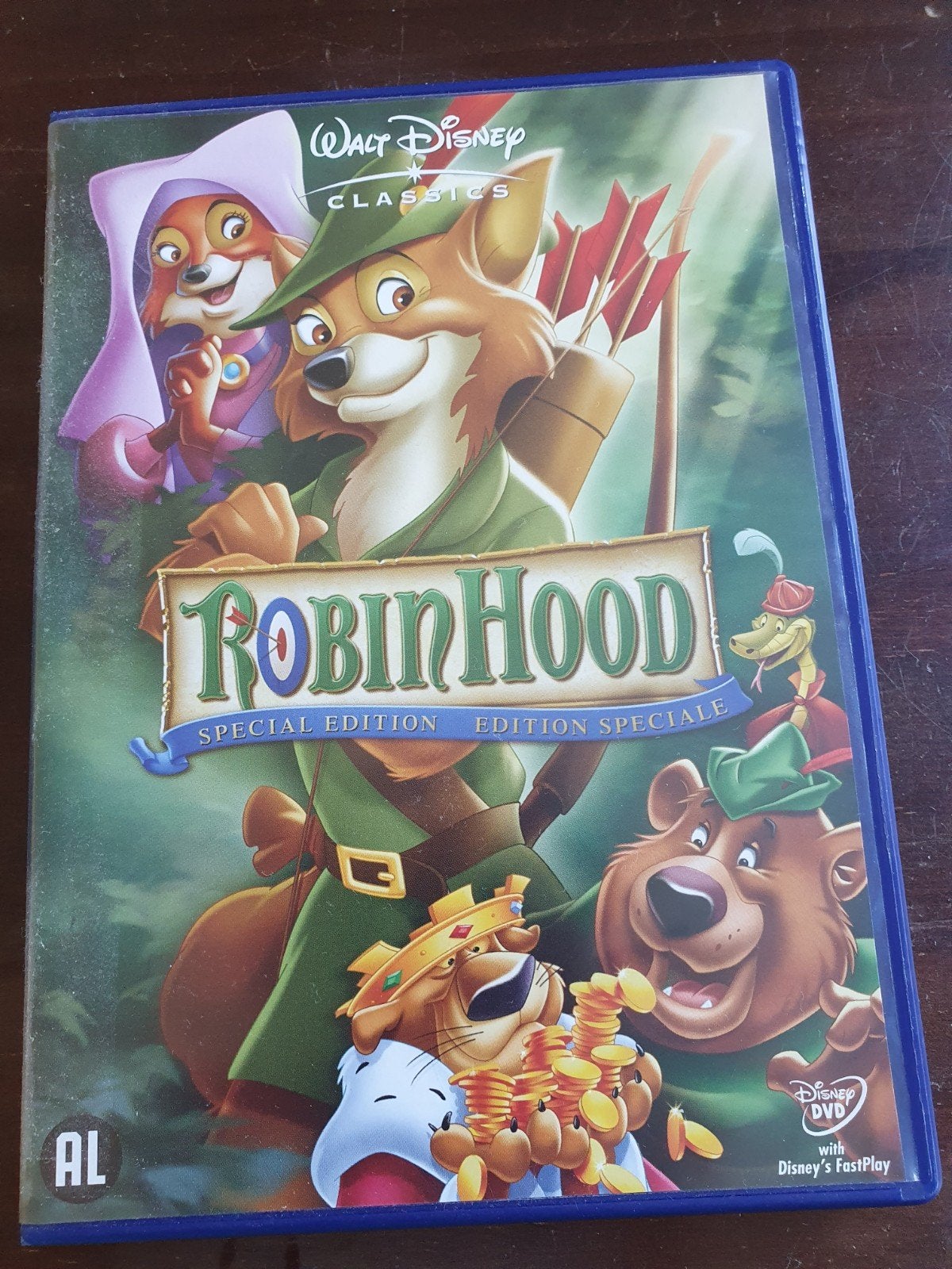 Disney DVD 'Robin Hood'!, Tekenfilm, Nederlands, Ophalen of Verzenden, Gebruikt