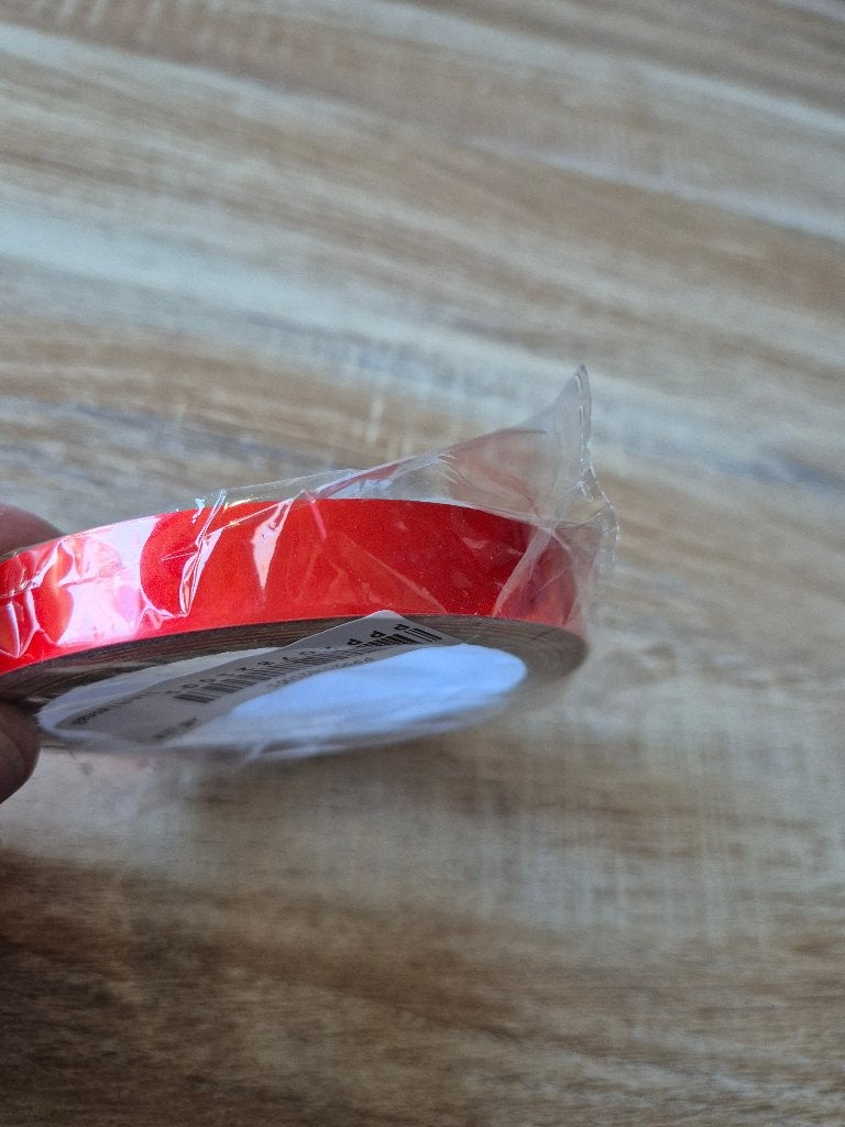 10 meter rode reflecterende tape. 15 mm breed., Ophalen of Verzenden