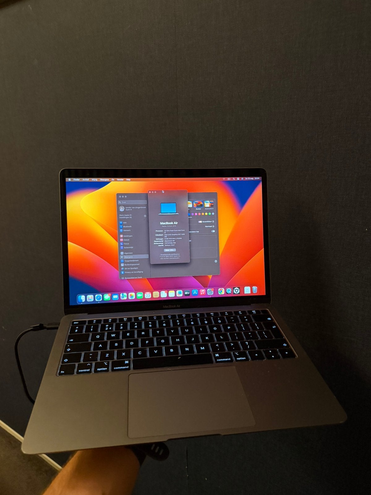 Apple MacBook Air 2019 13-inch - i5, 8GB RAM, Computers en Software, Apple Macbooks, Ophalen, Gebruikt, 256 GB, 8 GB