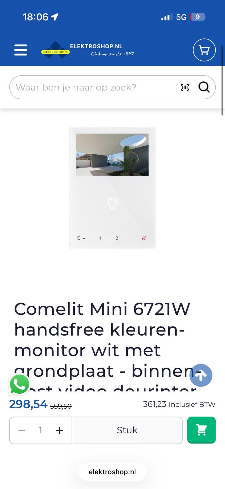 Comelit 6721W deurbel nieuw in doos / 10x, Ophalen of Verzenden, Nieuw