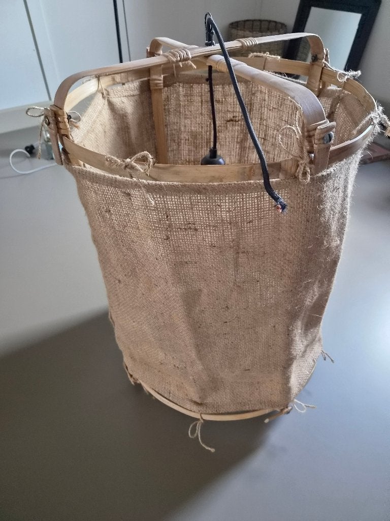 Hanglamp jute, Ophalen, Textiel, Landelijk / ibiza, Overige fittingen