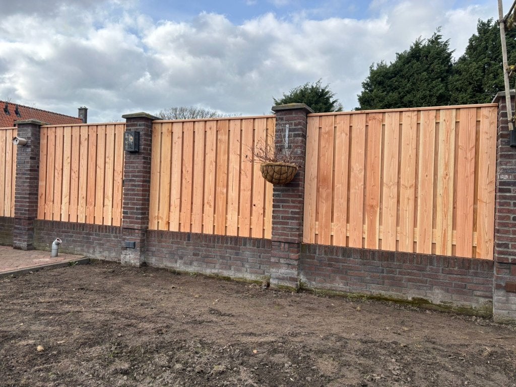 Hout/beton Douglas schutting 19, 21 of 23 planks, Ophalen, 1 tot 2 meter, Minder dan 3 meter, Nieuw