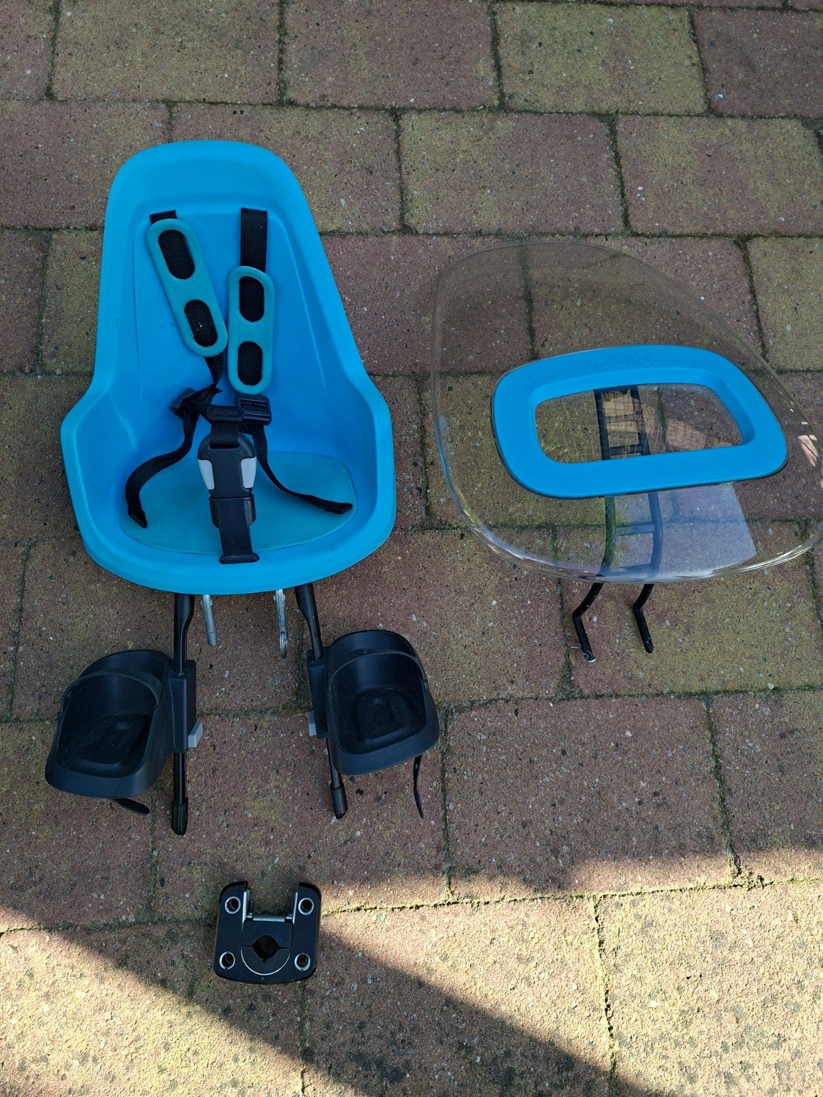 Bobike mini One blue, Fiets stoeltje voor, Fietsen en Brommers, Ophalen, Voetsteuntjes, Voorzitje, Zo goed als nieuw