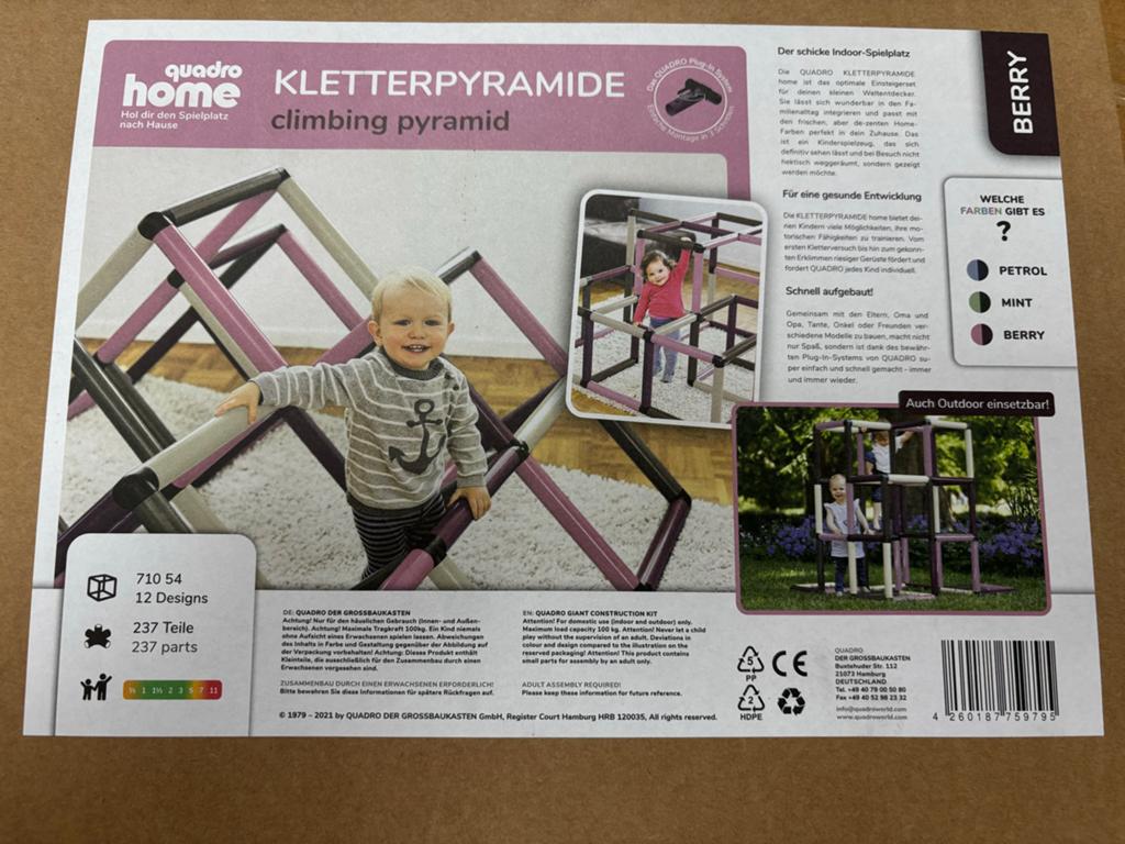 Quadro Home Kletterpyramide Klimpyramide Berry Nieuw, Kinderen en Baby's, Speelgoed | Buiten | Speeltoestellen, Ophalen, Nieuw
