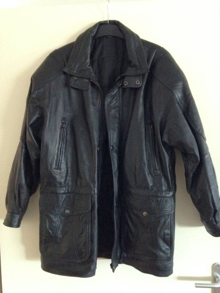 Zwarte Leren Jas Parkamodel (NIEUW), Kleding | Heren, Maat 52/54 (L), Onbekend, Verzenden, Zwart