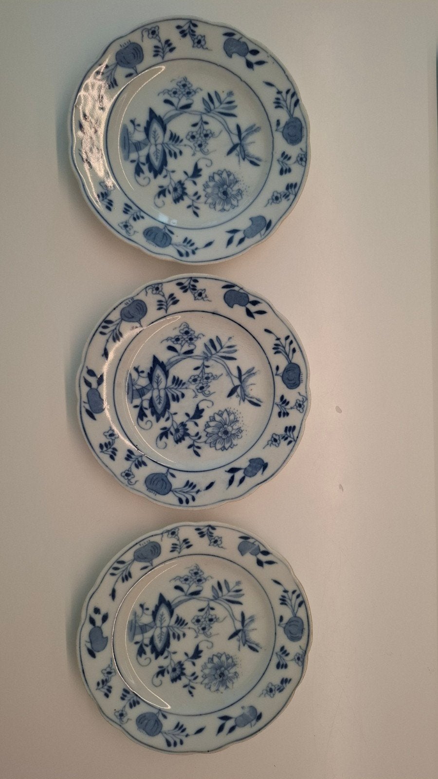 3 Antieke Louis Regout Zwiebelmuster bordjes | 1883-1888, Ophalen