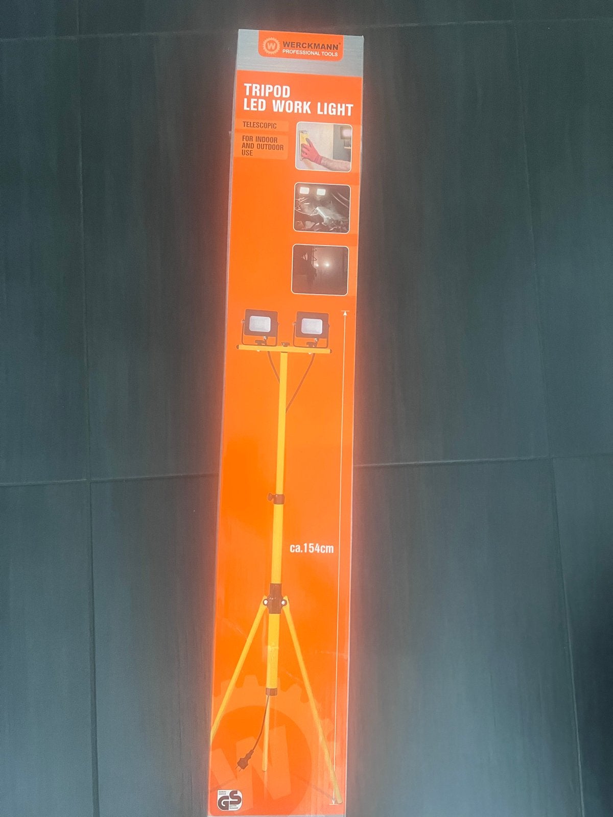 Werckmann LED-werklamp op driepoot, 2x15W, ca. 154cm, Minder dan 50 watt, Ophalen of Verzenden, Lamp met armatuur, Nieuw