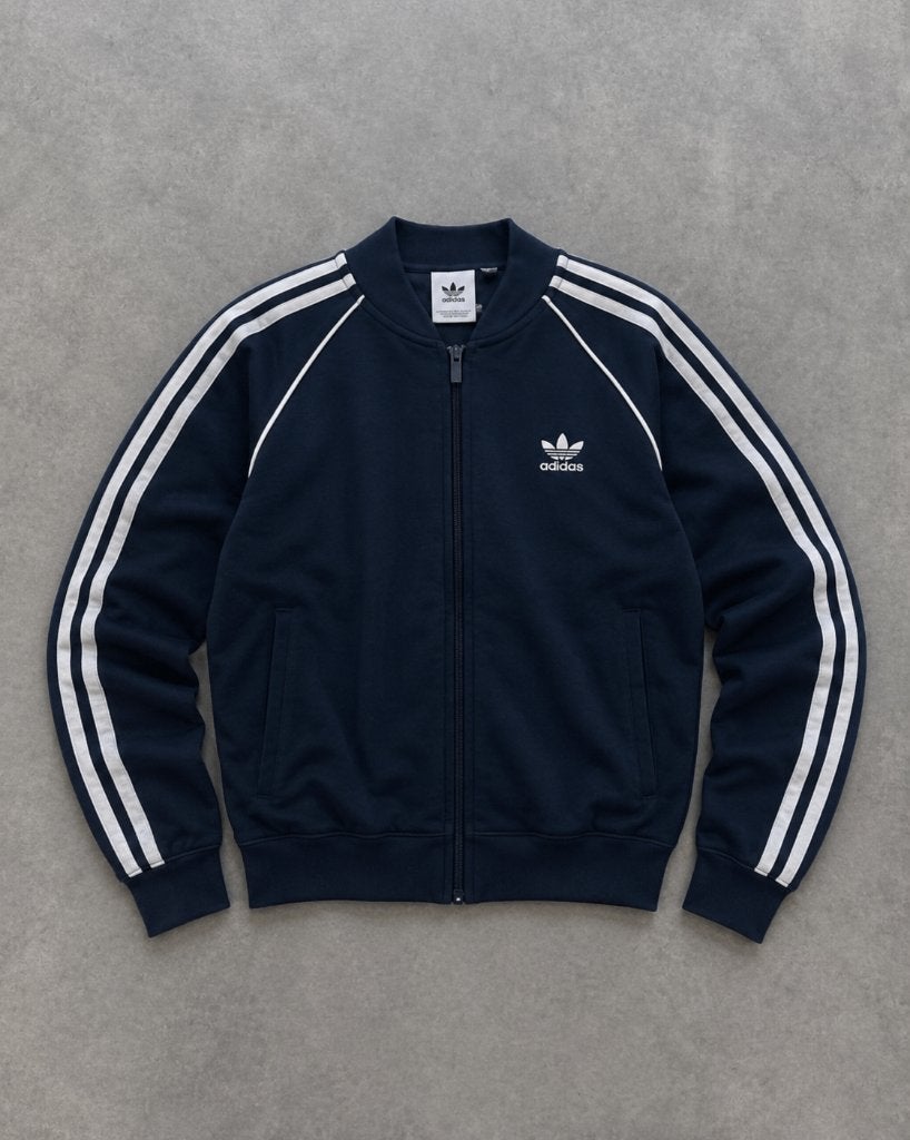 Adidas vintage vest donkerblauw maat S, Zo goed als nieuw, Maat 36 (S), Verzenden, Blauw