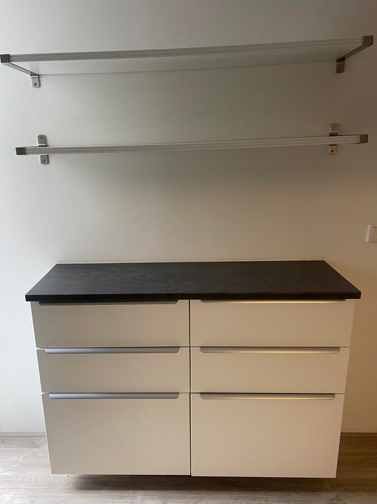 Keukenkastje Ikea VEDDINGE, Ophalen, Gebruikt, Wit, Enkelwandige keuken