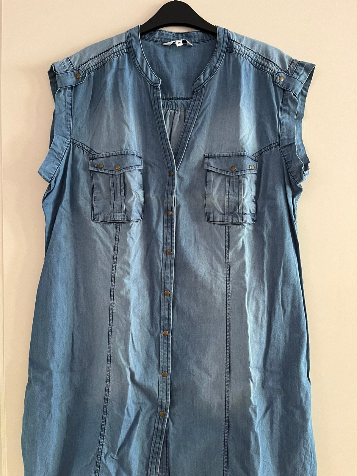 Spijkerblouse. Maat. 46, Ophalen of Verzenden, Zo goed als nieuw, Maat 46/48 (XL) of groter, Blauw