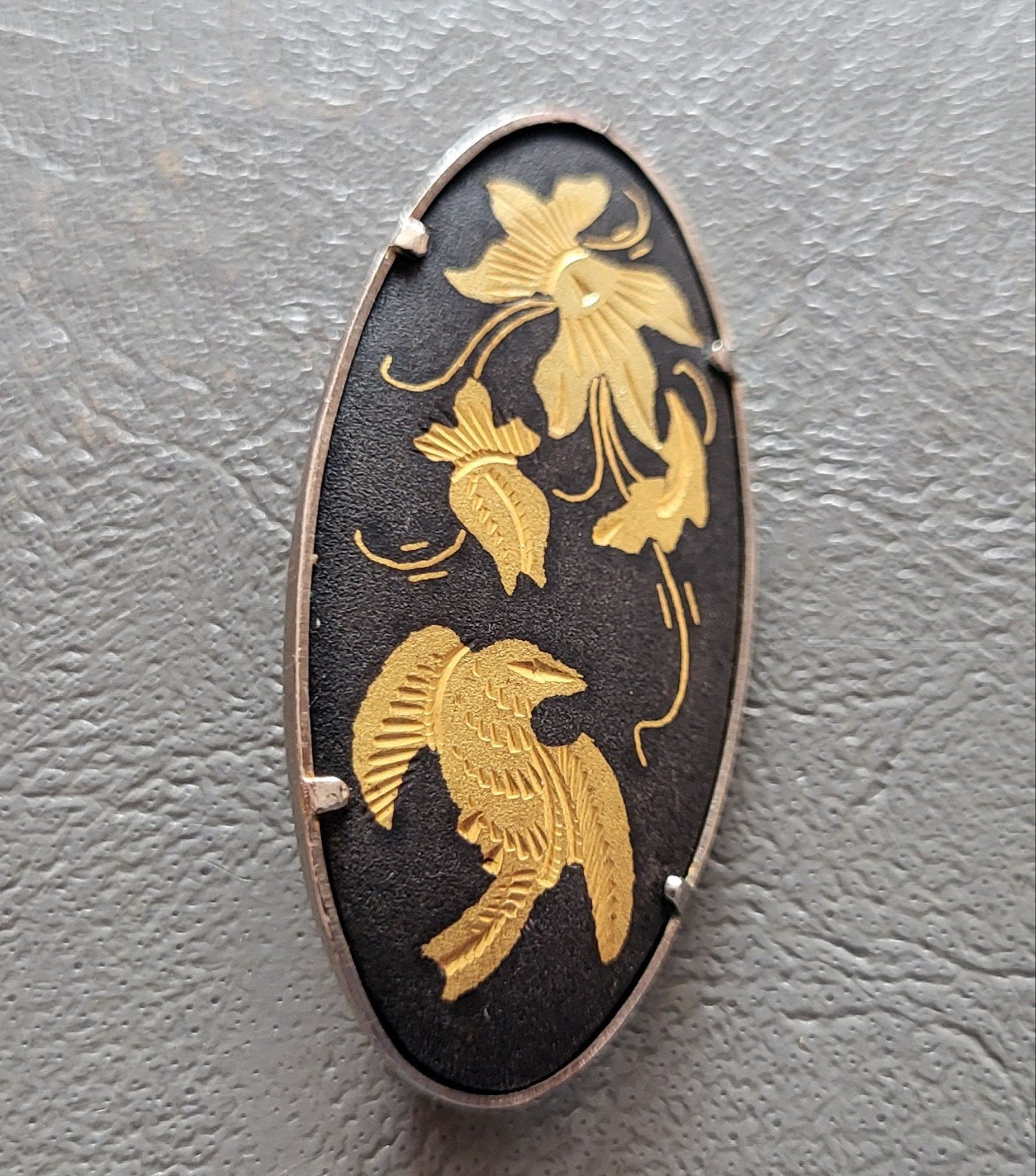 Vintage Spaanse Damascene Broche – Jaren 40/50, Ophalen of Verzenden, Overige materialen