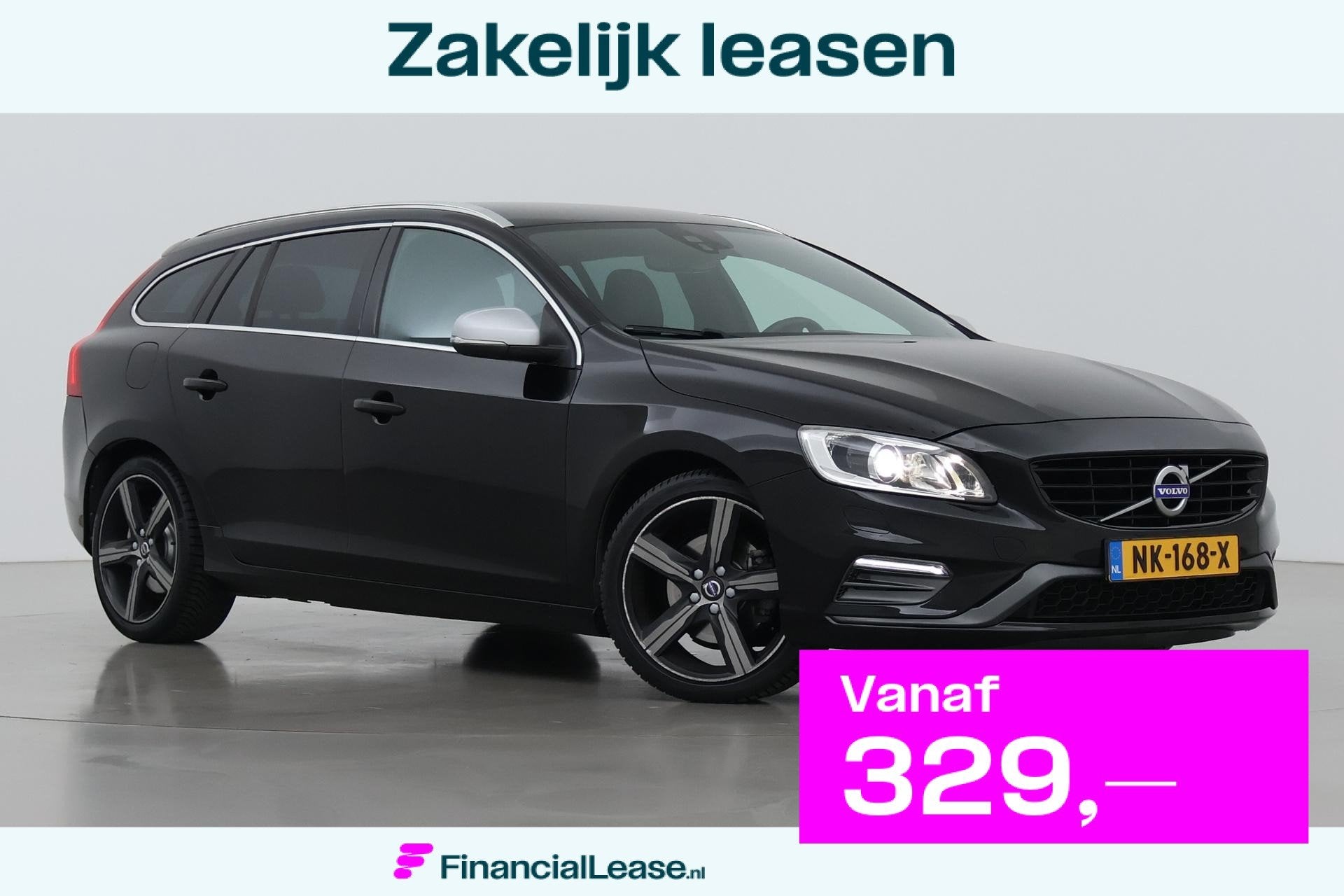 Volvo V60 T3 R-Design | Trekhaak | Adaptieve Xenon | Standka, 4 cilinders, Zwart, Origineel Nederlands, 152 pk