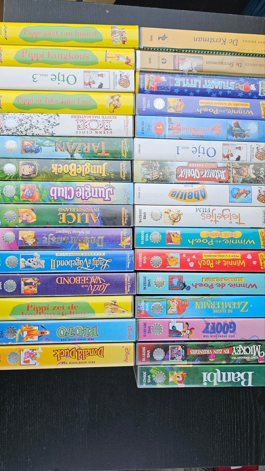 31 videobanden voor kinderen - Disney, Pippi, Otje, etc., Gebruikt, Animatie, Alle leeftijden, VHS
