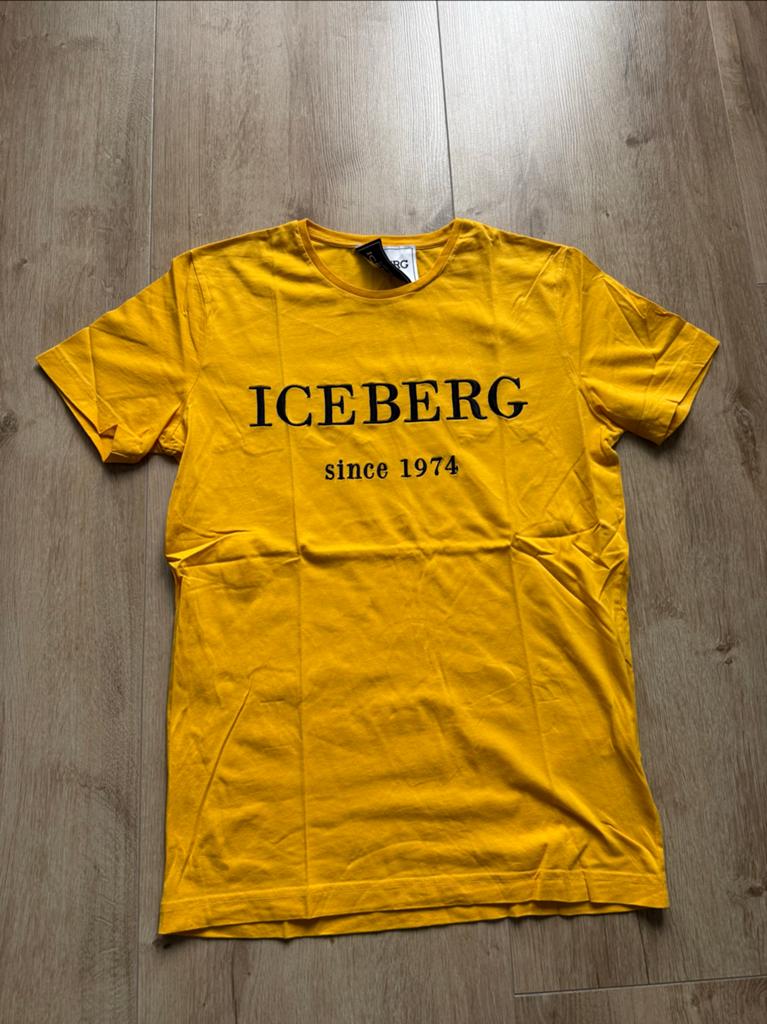Iceberg T-shirt geel / maat S, Ophalen of Verzenden, Zo goed als nieuw, Maat 48/50 (M), Geel