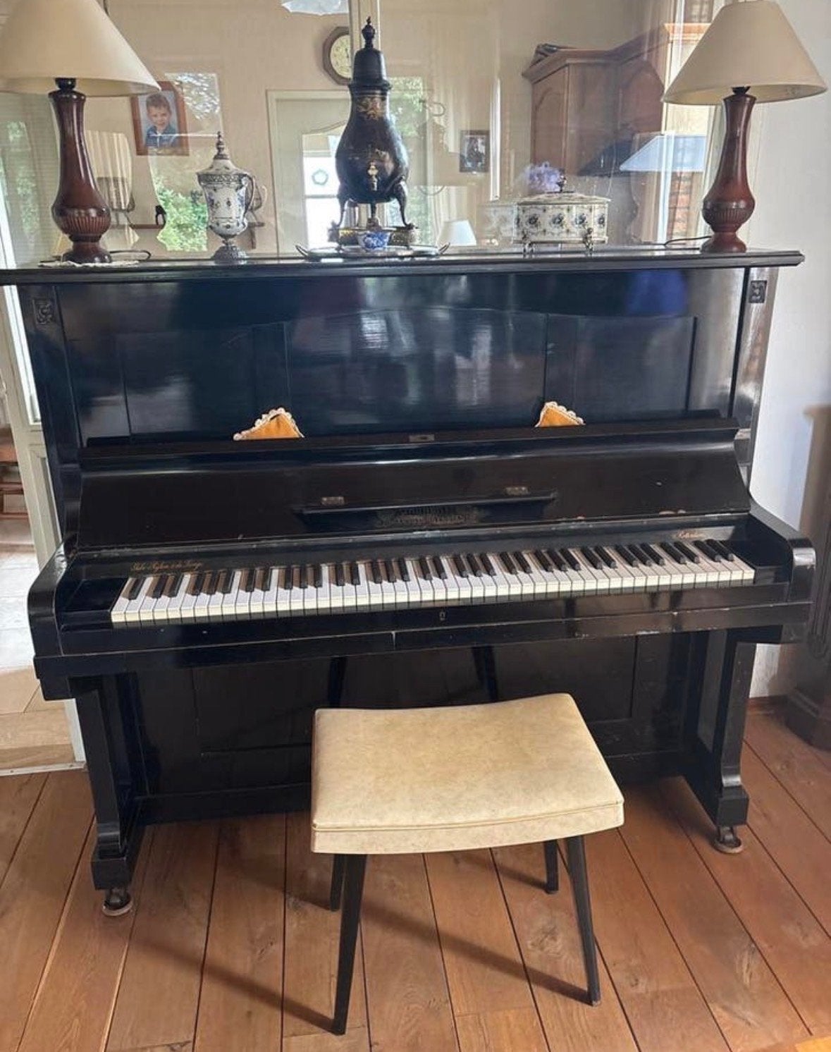 Zwart Piano - Gebr. Rijken & de Lange / Grunert, Muziek en Instrumenten, Ophalen of Verzenden, Gebruikt, Zwart, Piano
