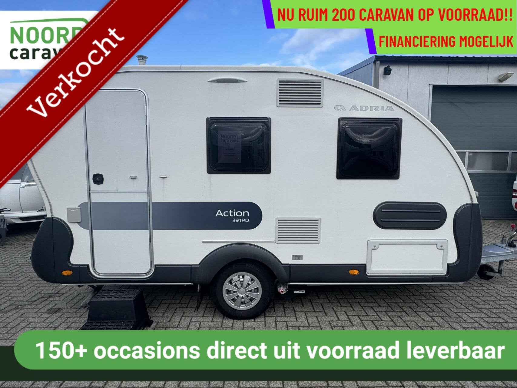 Adria ACTION 391PD, DWARSBED, MOVER, VOORTENT ISABELLA, Caravans en Kamperen, Caravans, Tot en met 2, Bedrijf, Adria, 6 tot 7 meter