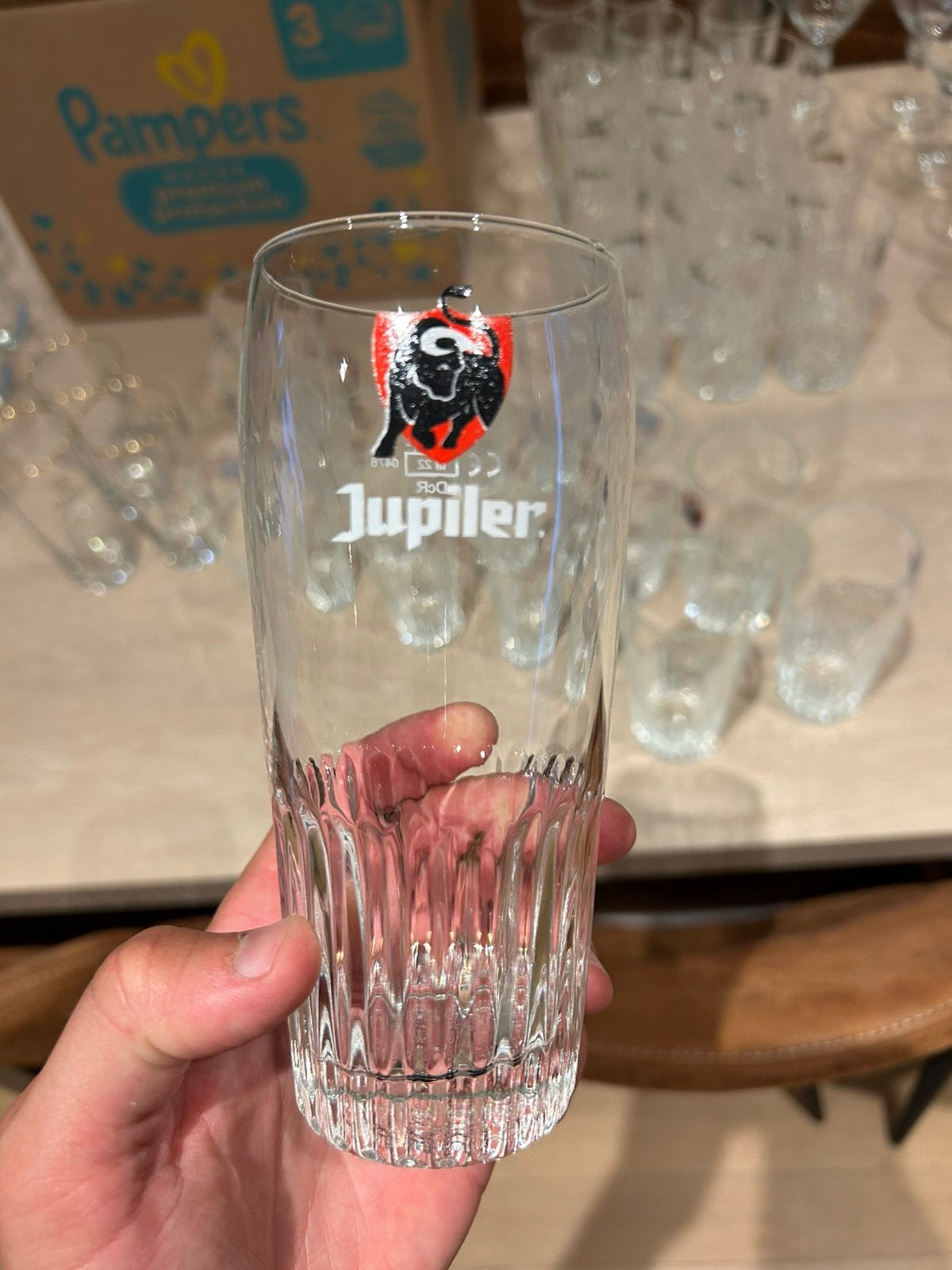 18 jupiler glazen, Ophalen, Zo goed als nieuw, Glas of Glazen, Jupiler