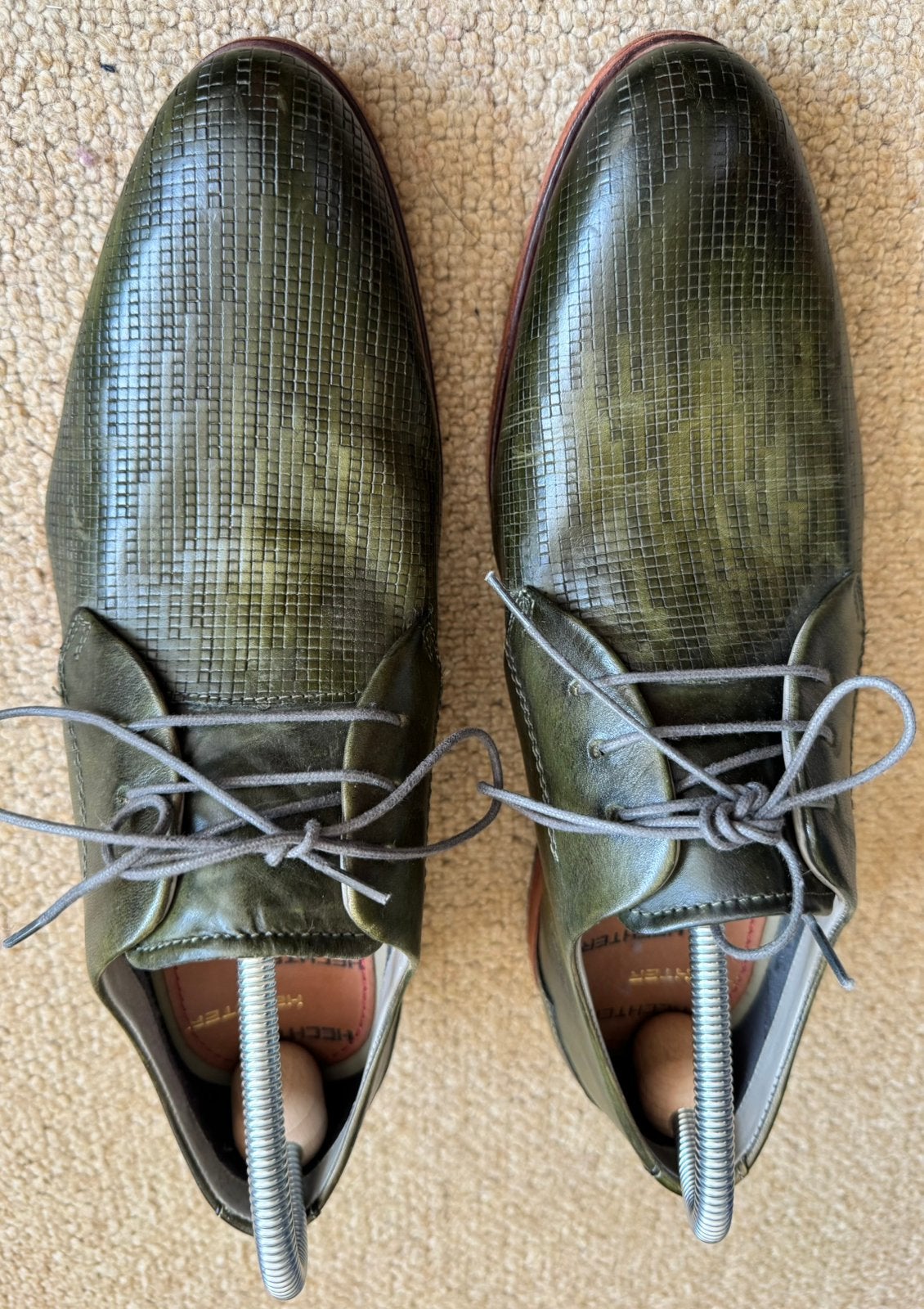 Hechter, 42, groen,  veterschoen, in nieuwstaat, Overige kleuren, Ophalen of Verzenden, Zo goed als nieuw, Veterschoenen