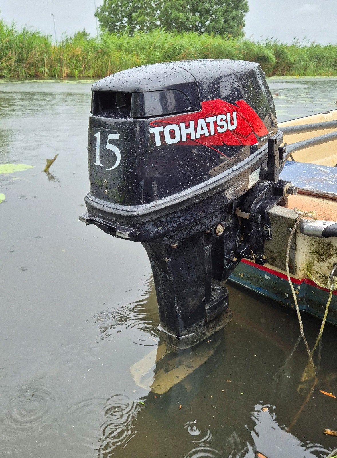 15 pk,  kortstaart Tohatsu. 15pk 2 takt. M15D2, Watersport en Boten, Buiten- en Binnenboordmotoren, Ophalen, 10 tot 30 pk, Gebruikt